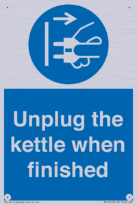 Unplug the kettle when finished